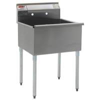 Eagle Group Stainless Steel Utility Sink 1 18in x 18in Compartment - 1818-1-16/4-1X