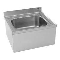 Eagle Group Stainless Steel Floor Mount Mop Sink w/ 12in Deep Bowl - F1916-12-X