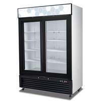 Migali 49cuft SS reach-In Refrigerator Two Sliding Glass Doors - C-49RS-HC 