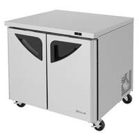 Turbo Air Undercounter 36in 9.0cuft Freezer 2 Door with SS Shelving - TUF-36SD-N 