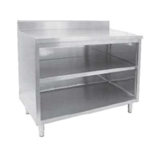 GSW USA 48"x 30" 18 Gauge Stainless Steel Work Table w/ Cabinet Base - CTN-P3048