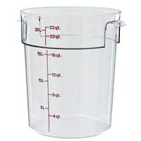 Cambro Clear 22 Qt Camwear Round Storage Container - RFSCW22135