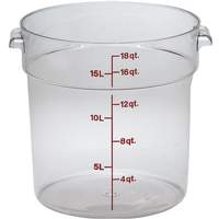 Cambro Clear 18 Qt Camwear Round Storage Container - RFSCW18135