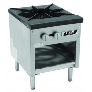 GSW USA 21" x 18" 3 Ring Single Burner Natural Gas Stock Pot Range - AESP1-3R24NG