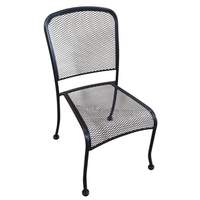 H&D Commercial Seating Outdoor Wrought Iron Stackable Side Chair - MC19S 