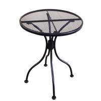 H&D Commercial Seating 24in Round Top Outdoor Wrought Iron Table - MT24R 