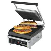 Star 10" Two-Sided Sandwich Grill w/ Grooved Iron Grill Plates - GX10IG