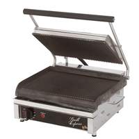 Star 14in Two-Sided Sandwich Grill with Grooved Iron Grill Plates - GX14IG 