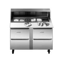 Traulsen 72" Dealers Choice Two-Section Refrigerated Prep Table - UST7230-DD