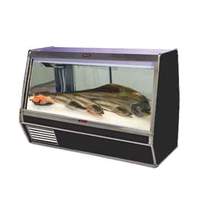 Howard McCray 74" Curved Glass Fish/Poultry Display Case Black Exterior - SC-CFS32E-6C-BE