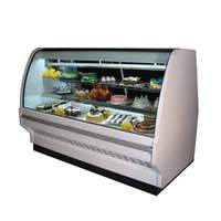 Howard McCray 75.5" Dry Display Bakery Case Curved Glass White - D-CBS40E-6C-LED