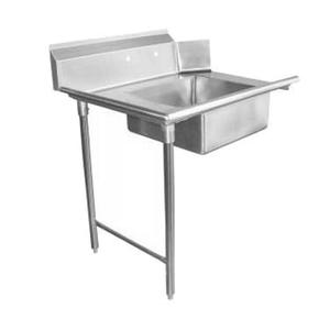 GSW USA 60" x 30" Straight 16 Gauge Stainless Steel Soiled Dishtable - DT60S-L