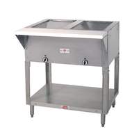 Advance Tabco 32" Stainless Steel Top 2 Wells Hot Food Table LP Gas - HF-2G-LP