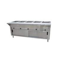 Advance Tabco 77.75" Electric 5 Well Hot Food Table w/ SS Cabinet Base - HF-5E-240-DR