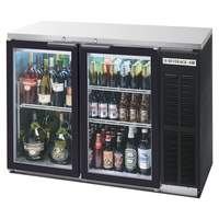 Beverage Air 48" Two-Section Glass Door Backbar Storage Cabinet Black - BB48HC-1-G-B-27