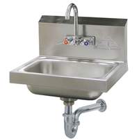 Advance Tabco Wall Mount Hand Sink 14inx10inx5in Bowl with Splash Mount Faucet - 7-PS-54 
