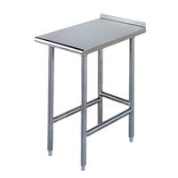 Advance Tabco 12in x 30in stainless steel Equipment Filler Table 16 Gauge with 1.5in Riser - TFMS-120 