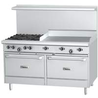 Garland Starfire 60in Range with 2 Burners 48in Griddle 2 Standard Ovens - G60-2G48RR 