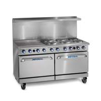Imperial 60" Electric Range w/ 6 Round Elements, 24" Griddle - IR-6-G24T-E
