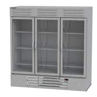 beverage-air 72cuft Three Glass Door stainless steel Reach-In Refrigerator - RB72HC-1G 