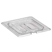 Cambro Camwear 1/6 Size Notched Food Pan Cover With Handle - 60CWCHN135 