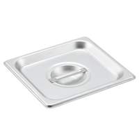 Winco S/s 1/6 Size Steam Table Pan Cover Solid With Handle - SPSCS