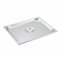 Winco Half Size Solid Stainless Steel Steam Table Pan Cover - SPSCH 