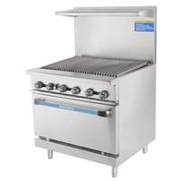 Radiance 36in Heavy Duty Gas Range with Radiant Broiler Top - TAR-36RB 