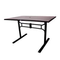 Plantation Prestige 36"x48"x30" Folding Solid Metal Top Table Charcoal finish - 2223648-0150