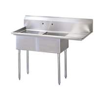 Green World by Turbo Air (2) 18inx18inx11in Compartment Sink Right Drainboard - TSA-2-R1 