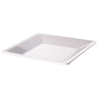 Thunder Group 8-1/4" Square Melamine Plate Passion White, NSF - PS3208W