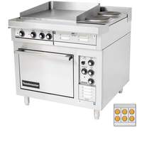 Toastmaster 36" Electric Range w/ (6) Round Hotplates & Deck Oven - TRE36D4