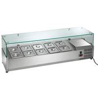 Arctic Air 55in Refrigerated Counter-Top Prep Unit with Glass Sneeze Guard - ACP55K 