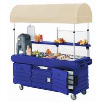 Cambro (4) Pan Well CamKiosk Vending Merchandising Cart Navy Blue - KVC854C186 