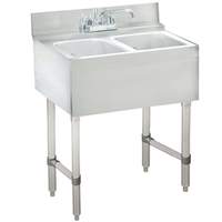Advance Tabco 24"x21"x33" 2-Comp S/S Underbar Hand Sink w/ Faucet NSF - CRB-22C