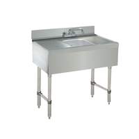 Advance Tabco 1-Comp S/S Underbar Hand Sink w/ Faucet, Two 12" Drainboards - CRB-31C