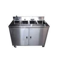 Porta Sink All Stainless Steel 4 Compartment Portable Sink NSF - SS4 PORTA 4