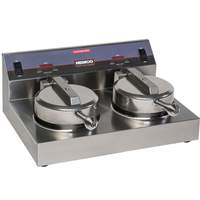 Nemco 7in Dual Waffle Baker 20 Waffles/Hour Silverstone Grids 240v - 7000A-2S240 