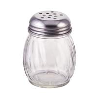 Winco 6oz Glass Perforated Top Cheese Shaker - 1 Doz - G-107