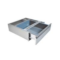 BK Resources 20"x15"x5" Pan Size Drawer Assembly No Spacers Plastic Pan - BKDWR-2015-ASSY-PL