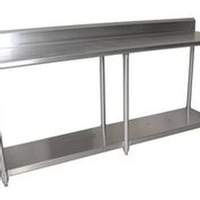 BK Resources 96"x24" Work Table 18G Stainless Steel Top w/ 5" backsplash - SVTR5-9624