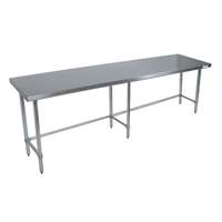 BK Resources 96inx 24in Work Table with 18G Stainless Steel Top with Open base - SVTOB-9624 