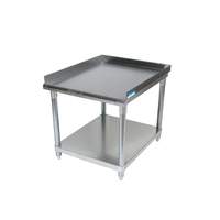BK Resources 30x36in Stainless Steel Equip Stand with undershelf & riser - SVET-3630 