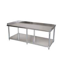 BK Resources 73x30in Stainless Steel Equip Stand with undershelf & riser - SVET-7230-6 