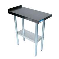 BK Resources 15"x 30" 18G Filler Table w/ Undershelf & Riser - SFTS-1530