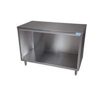 BK Resources 72inx 24in 18G stainless steel Work Table Cabinet Base with Open Front - CST-2472 