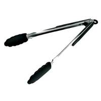 Update International 9in Locking Tongs with Black Silicone Tip and Grip - STS-9HD