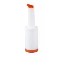 Winco 2qt Orange Bar Drink Mix Pourer - PPB-2O 