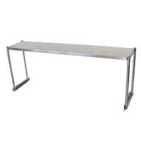 Green World by Turbo Air 68"W Stainless Steel Single Overshelf For Pizza Prep Table - TSOS-P6 