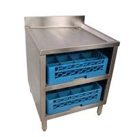 BK Resources Underbar Glass Rack w/ Drainboard Top and Open Front Base - BKUBGC-241